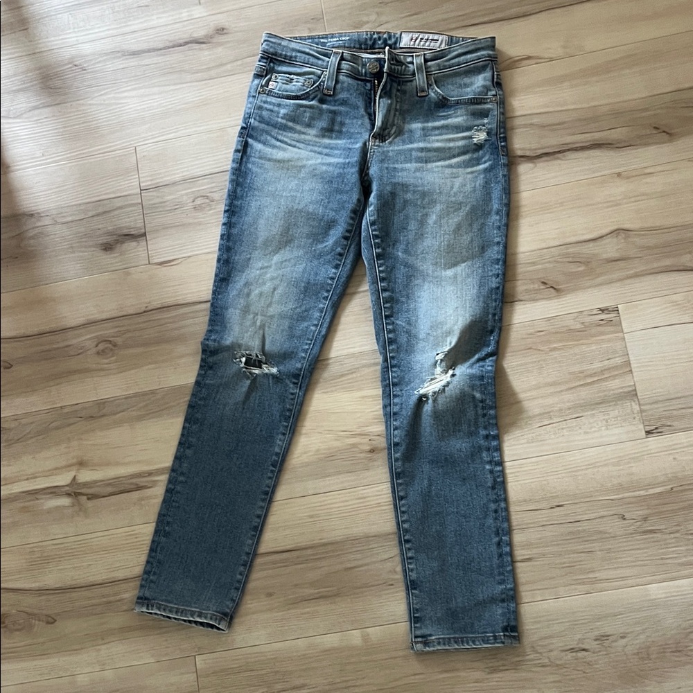 AG Adriano Goldschmied Faded Blue Skinny Jeans